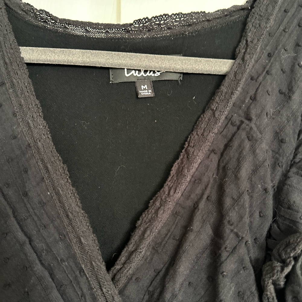 Lulu's Black Ruffled Mini Dress - Picture 3 of 4